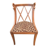 Empire style armchair with goosenecks