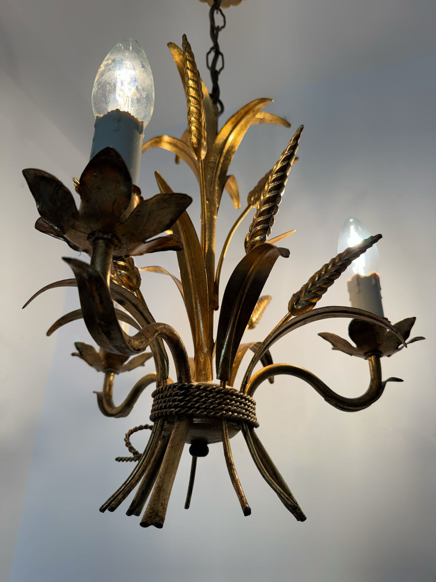 Golden wheat ear lustre Hans KOGL 1970s
