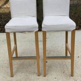 2 Scandinavian Henriksdal high bar chairs by Karl Malmwall for Ikea