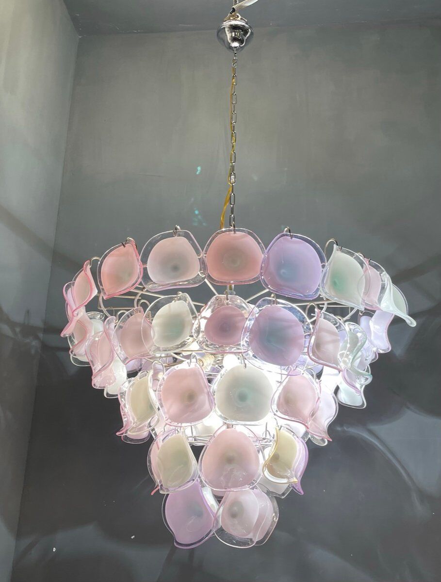 Lustre italien multicolore Murano