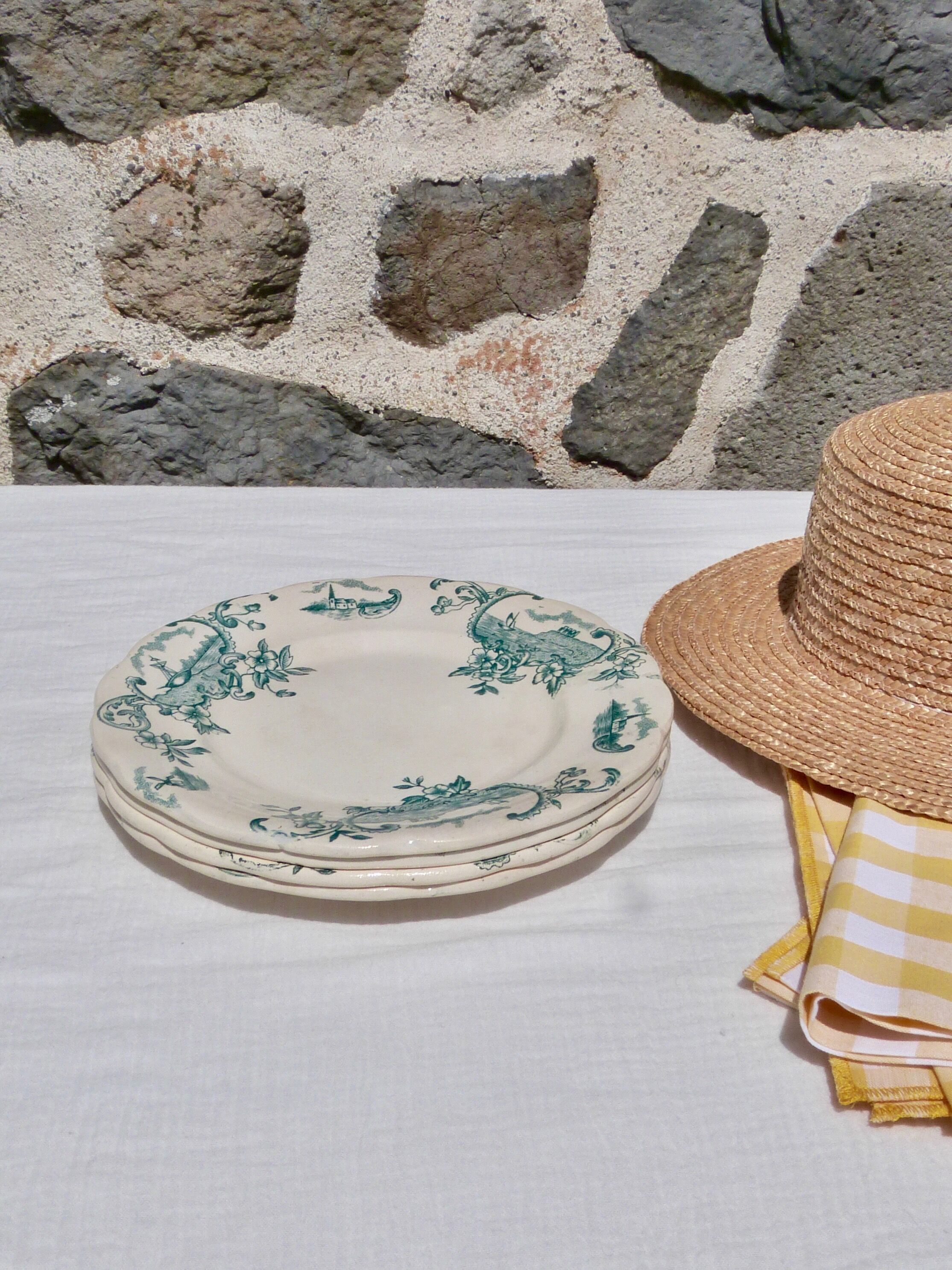 Set of 4 dessert plates Terre de Fer