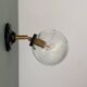 Applique globe vintage en verre effet craquelé