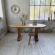 Brutalist pine oval table
