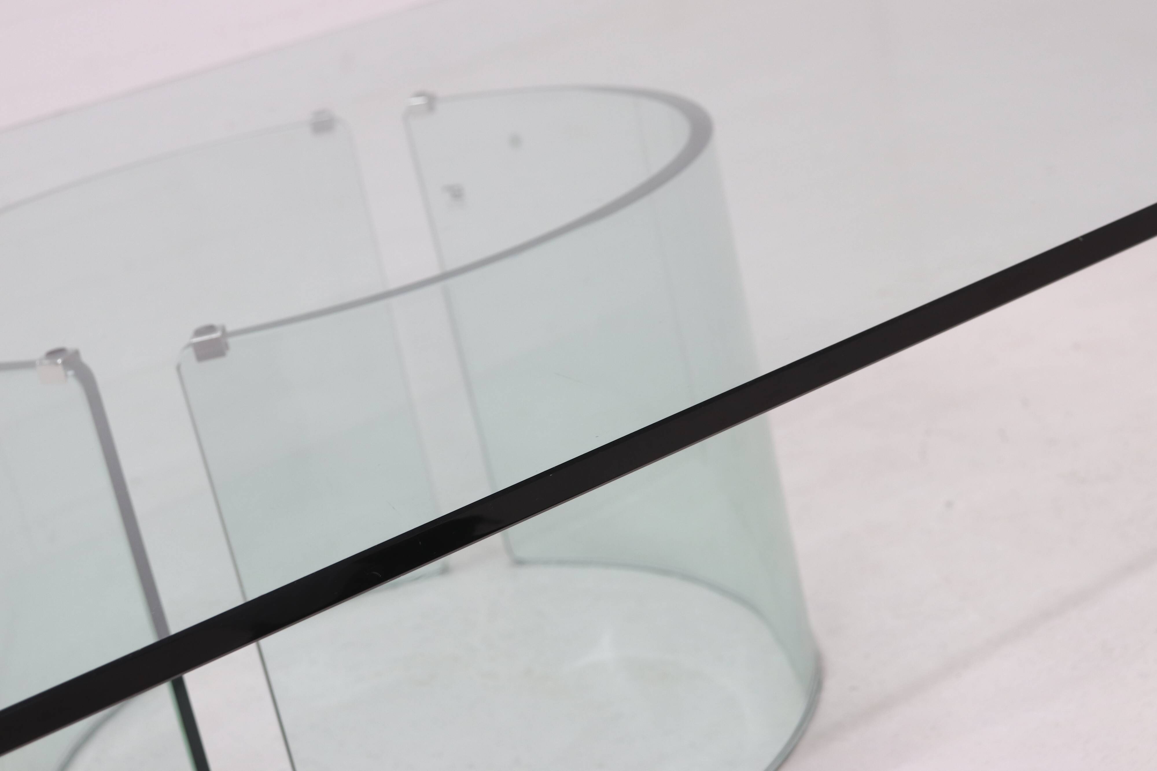Italian Modern Glass Coffee Table by Gallotti & Radice 1970s