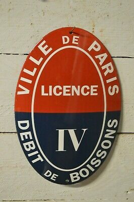 license IV / enamel plate