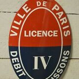 license IV / enamel plate