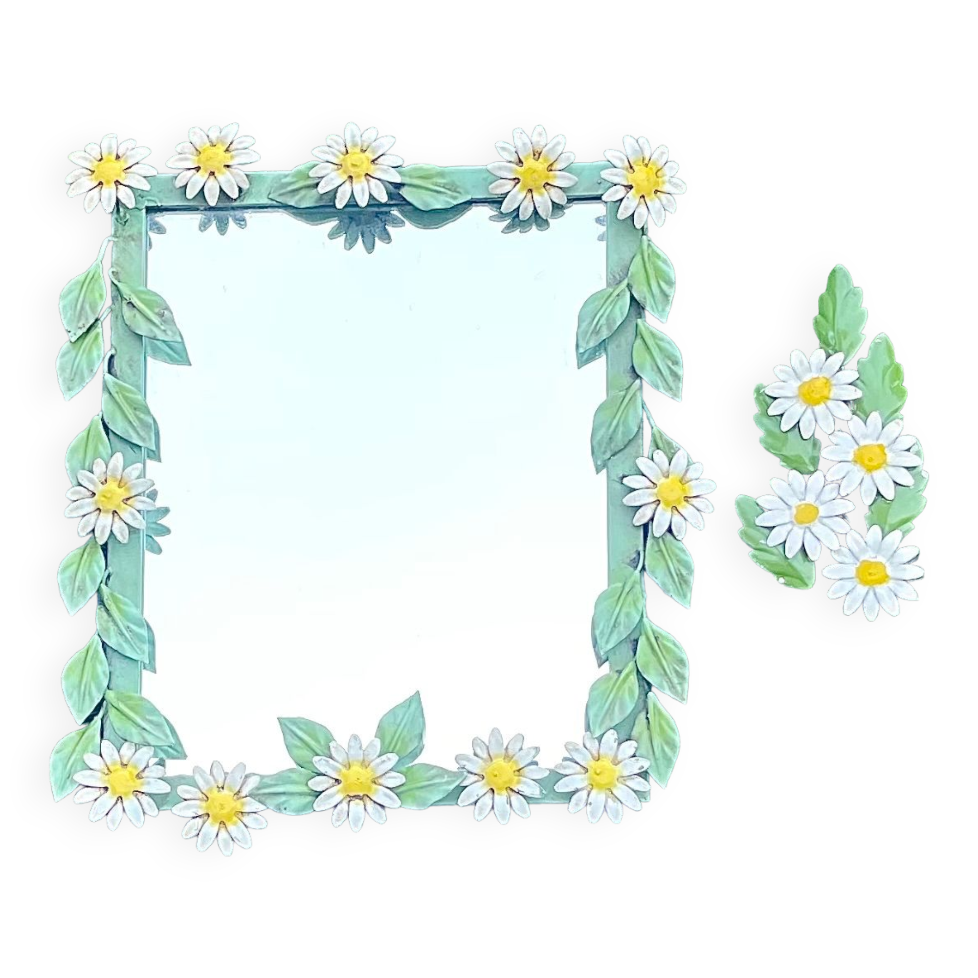 Vintage Italian metal mirror