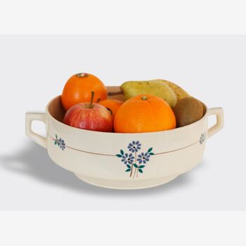Bowl cut fruit earthenware 1930