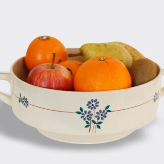 Bowl cut fruit earthenware 1930