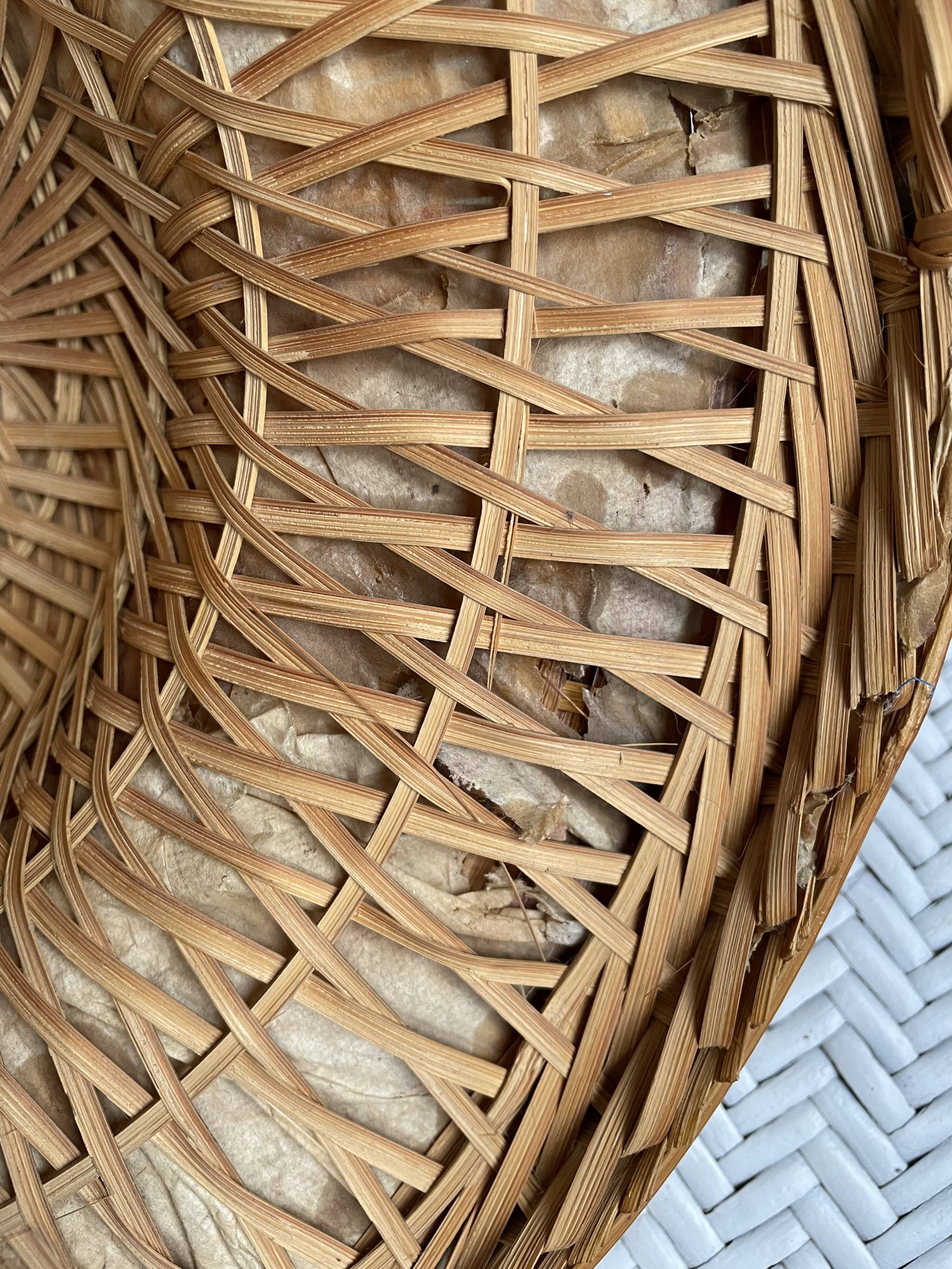 Asian hat made of bamboo and braided rattan