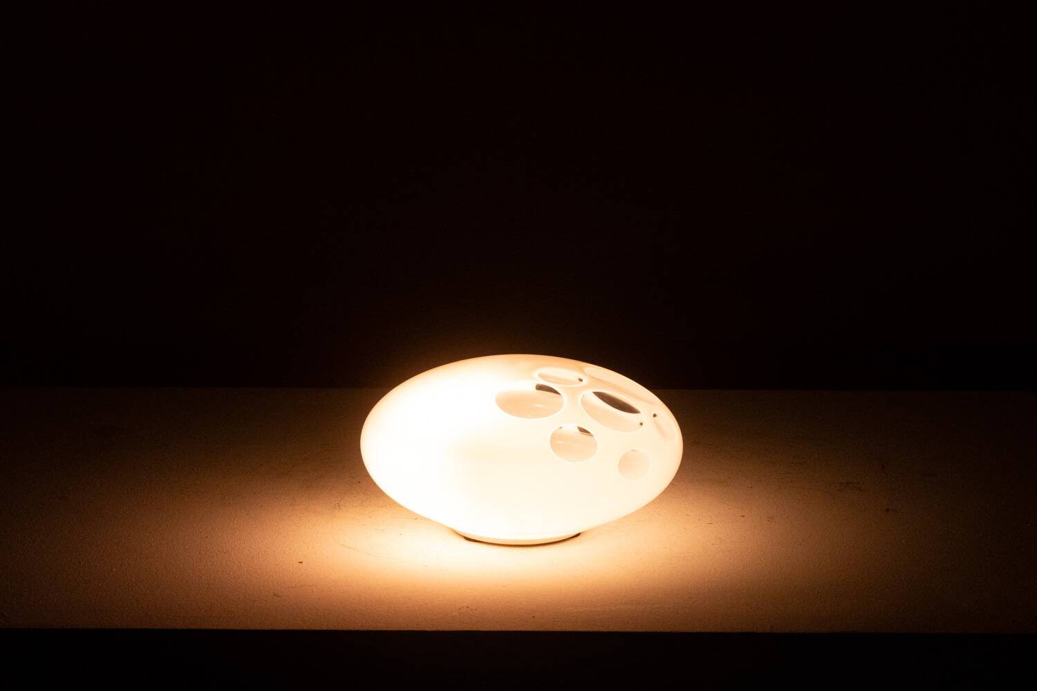 Mazzega. Murano cut glass lamp. Circa 1970.