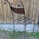 Série de 8 chaises de jardin en fer forgé