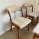 Set of 4 Gondole chairs in fabric signed Baumann.