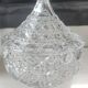 Large lead crystal candy dish/Drageoir. Tritschler Winterhalder. Dome shape, faceted patterns. Dim 30 x 15 cm