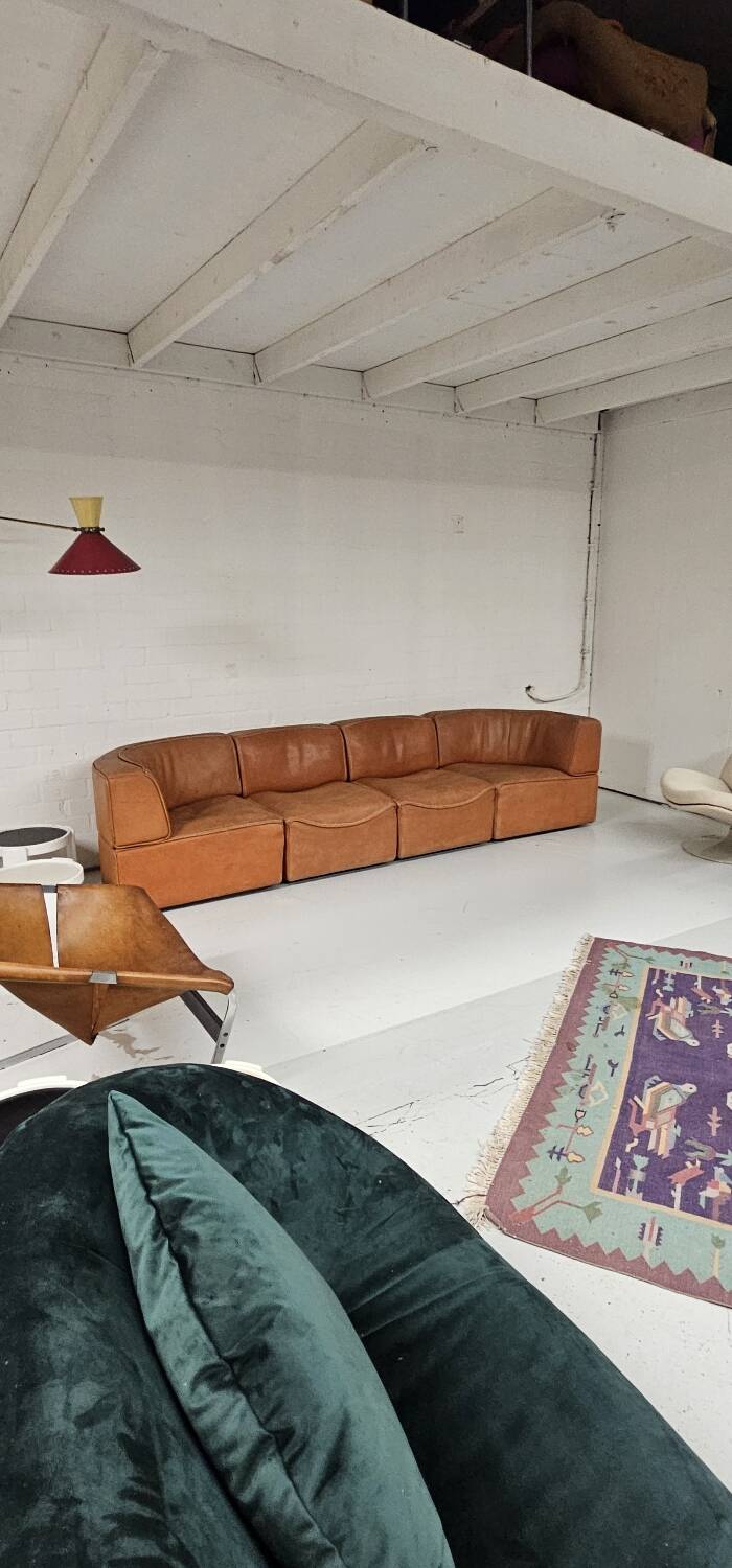 Canapé modulable De Sede DS 15 en cuir de selle