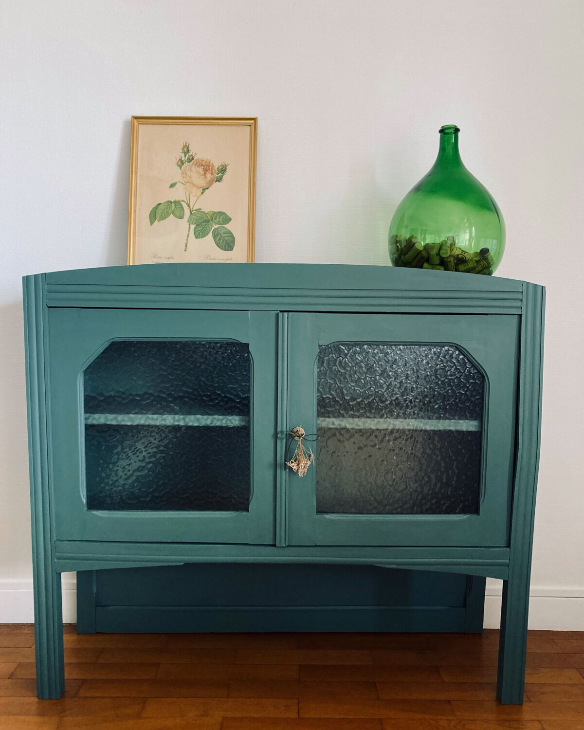 Top of glass buffet china cabinet