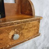 French vintage wall-mounted kitchen shelf 110x123cm