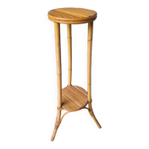 Vintage rattan fifth wheel column ep 1960/70