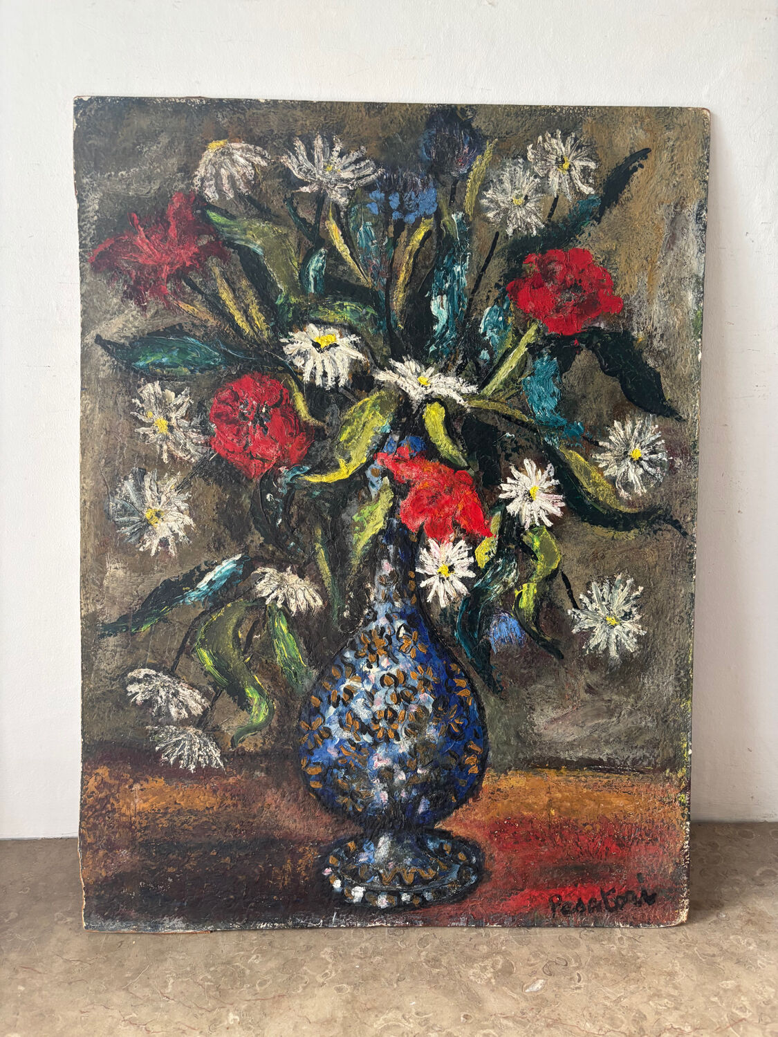 Signed bouquet of flowers