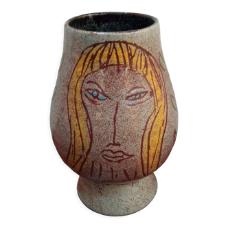 Ceramic vase signed Accolay