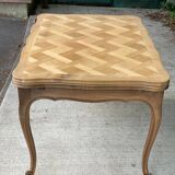 Louis XV extendable dining table, 18th century, renovated in solid oak 230cm