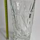 Sèvres crystal vase with rough glass pattern, 26 cm