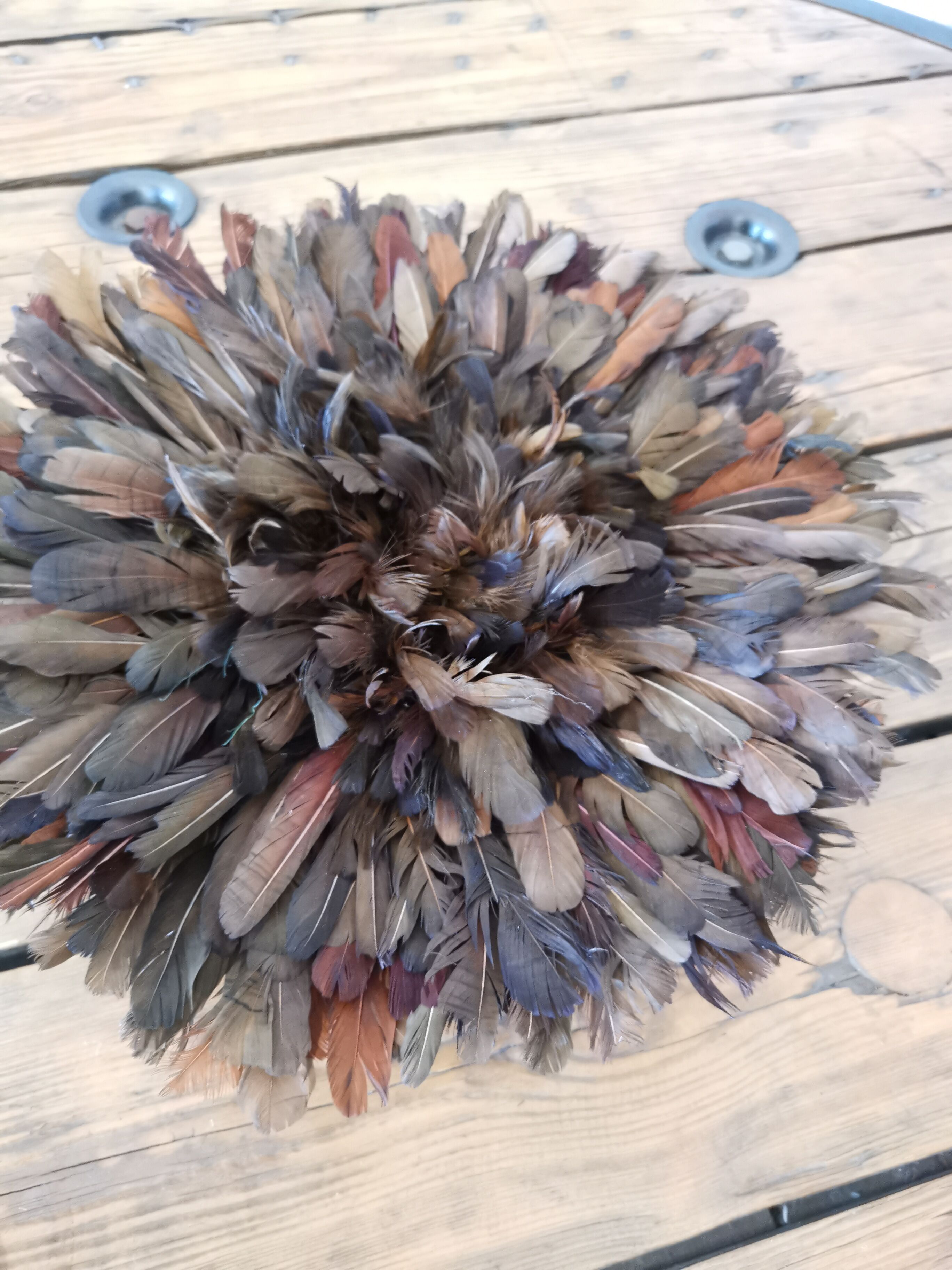 Juju hat in feathers of cameroon 40 cm