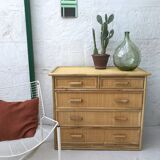 Rattan chest of drawers