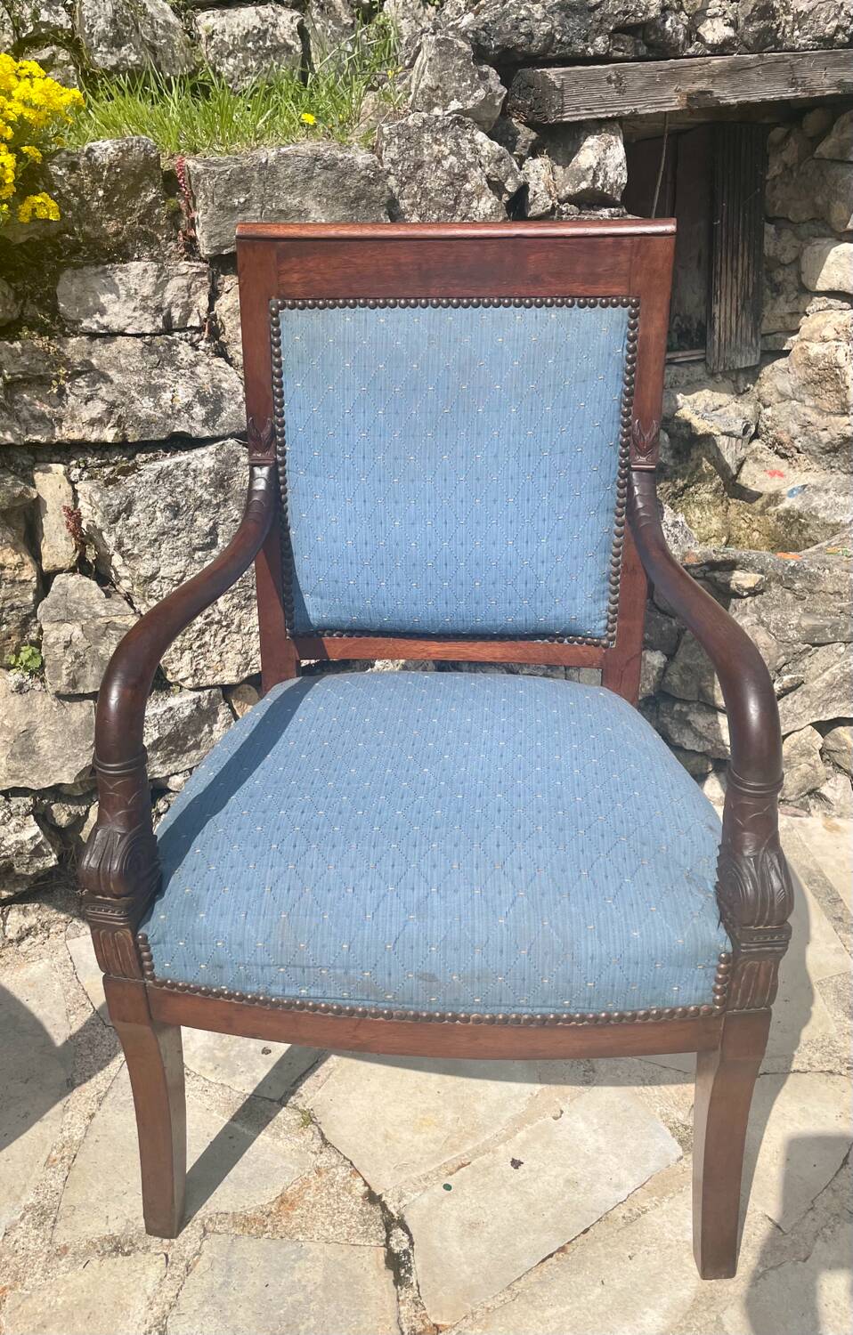 Pair of Empire Period Dolphin Armchairs