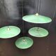Enameled sheet metal pendant lights