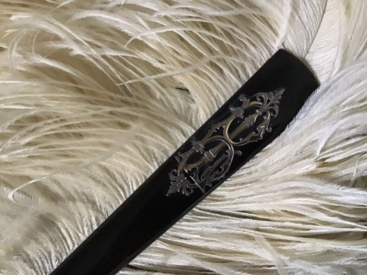 Fan scale ostrich feathers Napoleon III