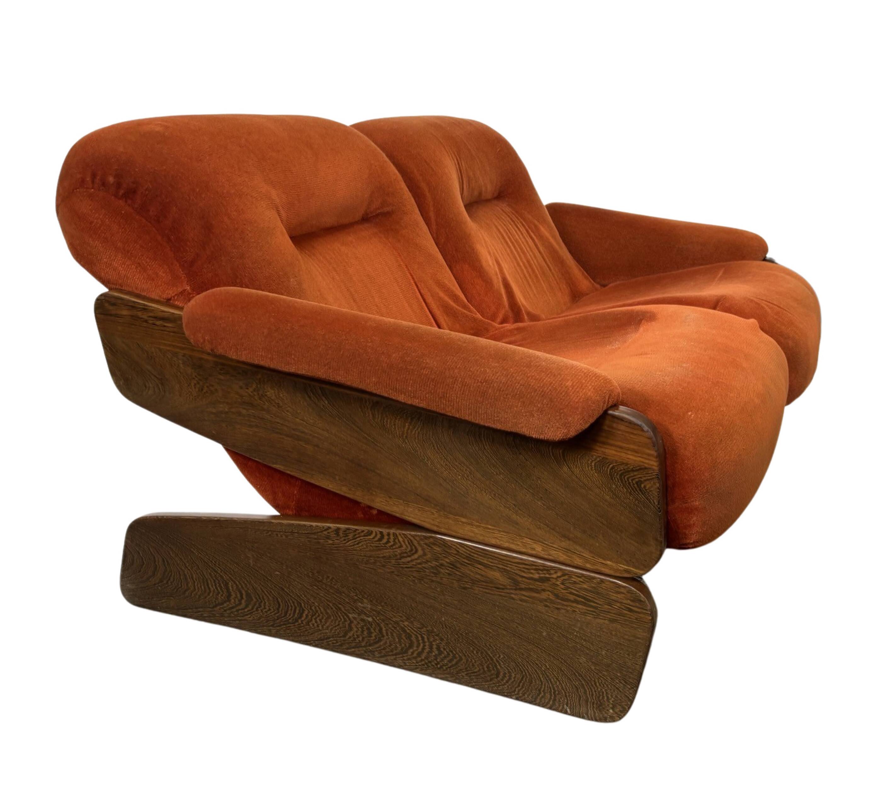 Vintage Space Age Sofa Two Seater Sofa Design 1970s