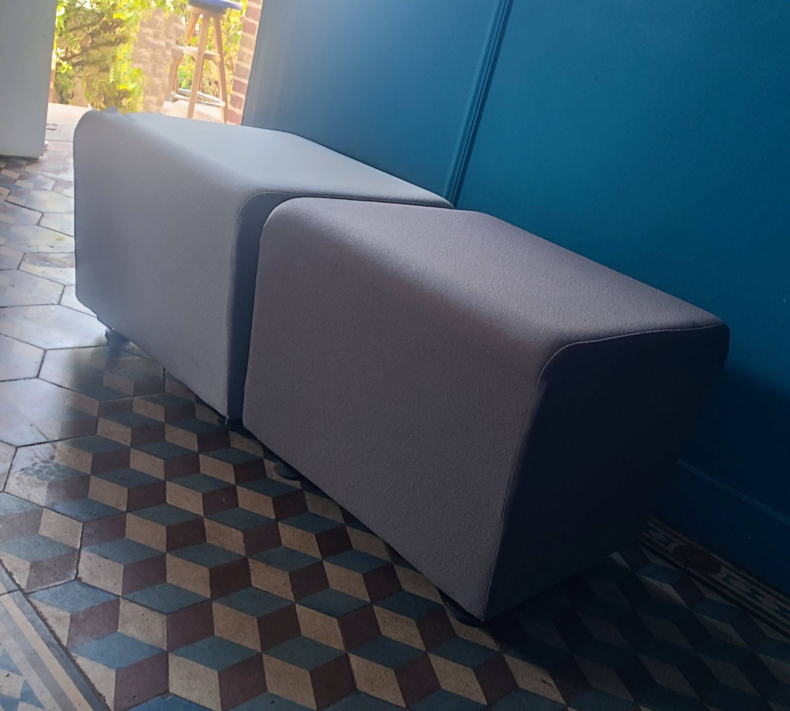 Lot de 2 poufs Haworth