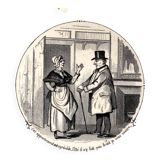 Sarreguemines talking plate, real estate theme