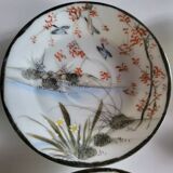 Series of 10 Fine Porcelain Cups and Saucers with Japanese Decor