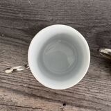 Set of 2 vintage porcelain cups with silver metal stand