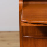 Mid-century teak shelf with pull-out top, 1970s