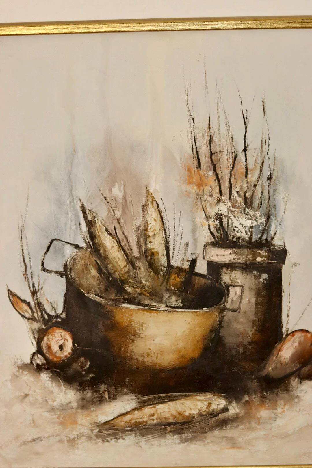 Swedish mid-century oil on canvas "Still Life Composition"