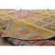 1970s Vintage Turkish Oushak Handmade Wool Cotton Yellow Runner Rug 158x201