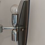 Veca style design pendant chandelier smoked glass 1960 6 lights
