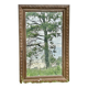 Large antique moulded wooden mirror 61 x 94 cm
