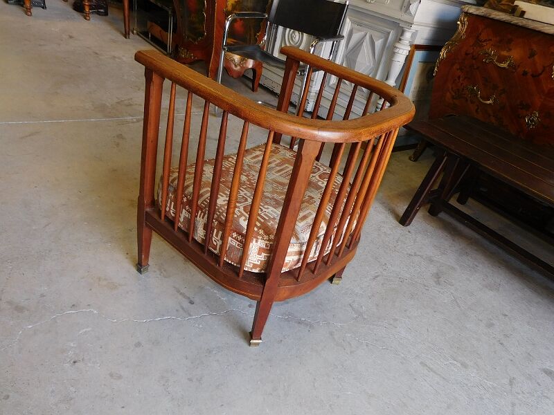 Fauteuil art deco 1920 marqueterie