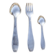 Ménagère art déco dans coffret, set de couverts métal argenté, table déco
