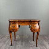 Coiffeuse de style Louis XV marquetée, XXe siècle