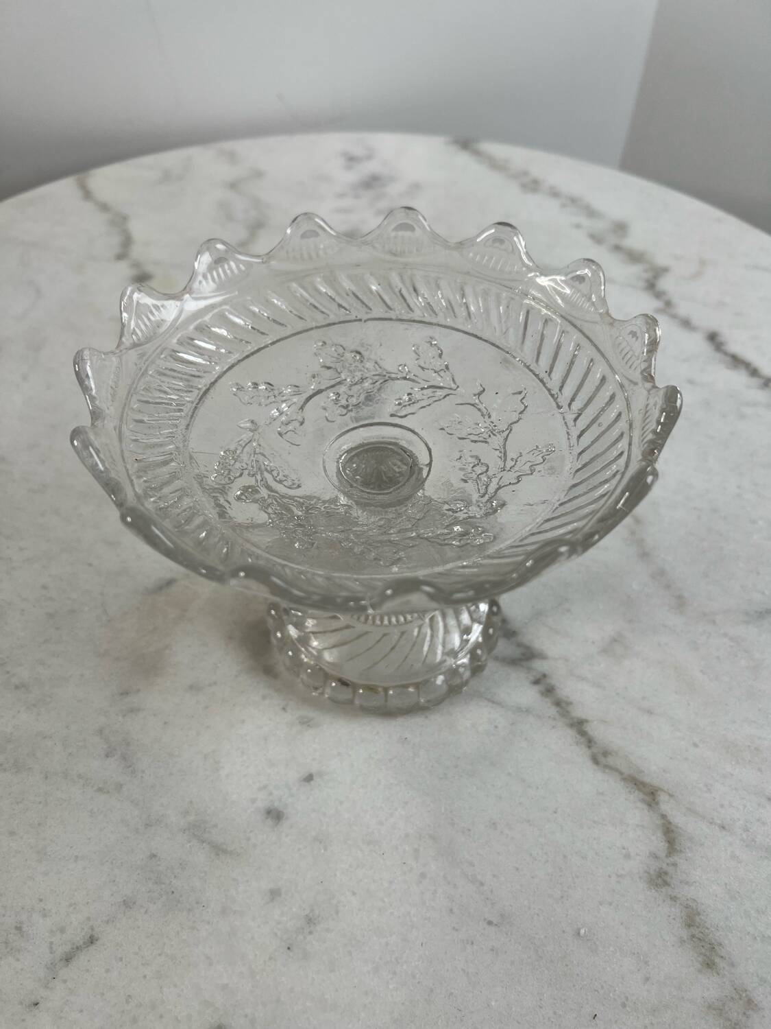 Presentation dish compote in blown glass