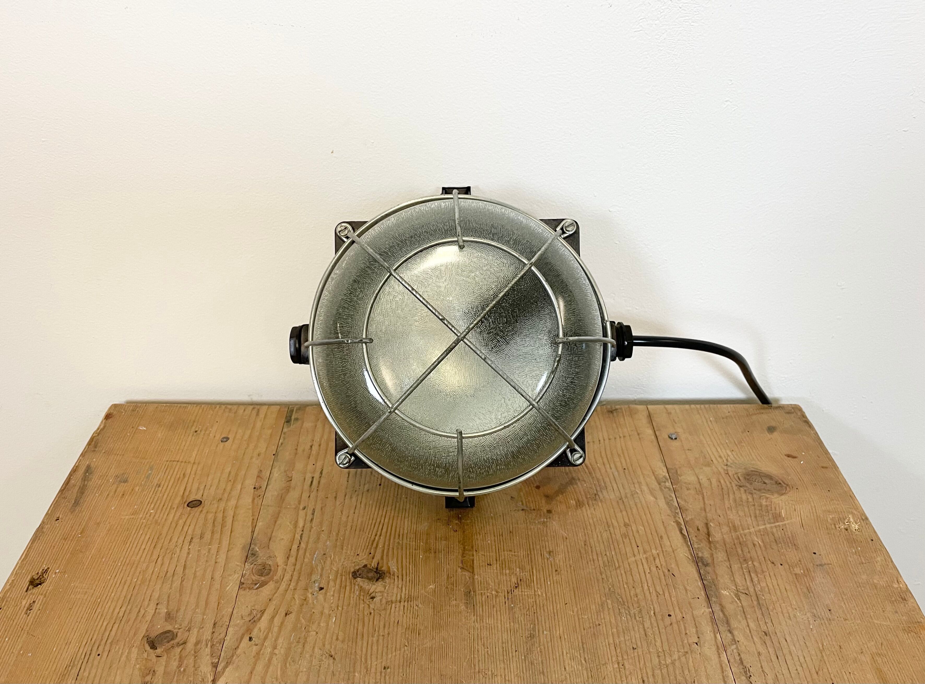 Brown Industrial Bakelite Wall or Ceiling Light, 1970s