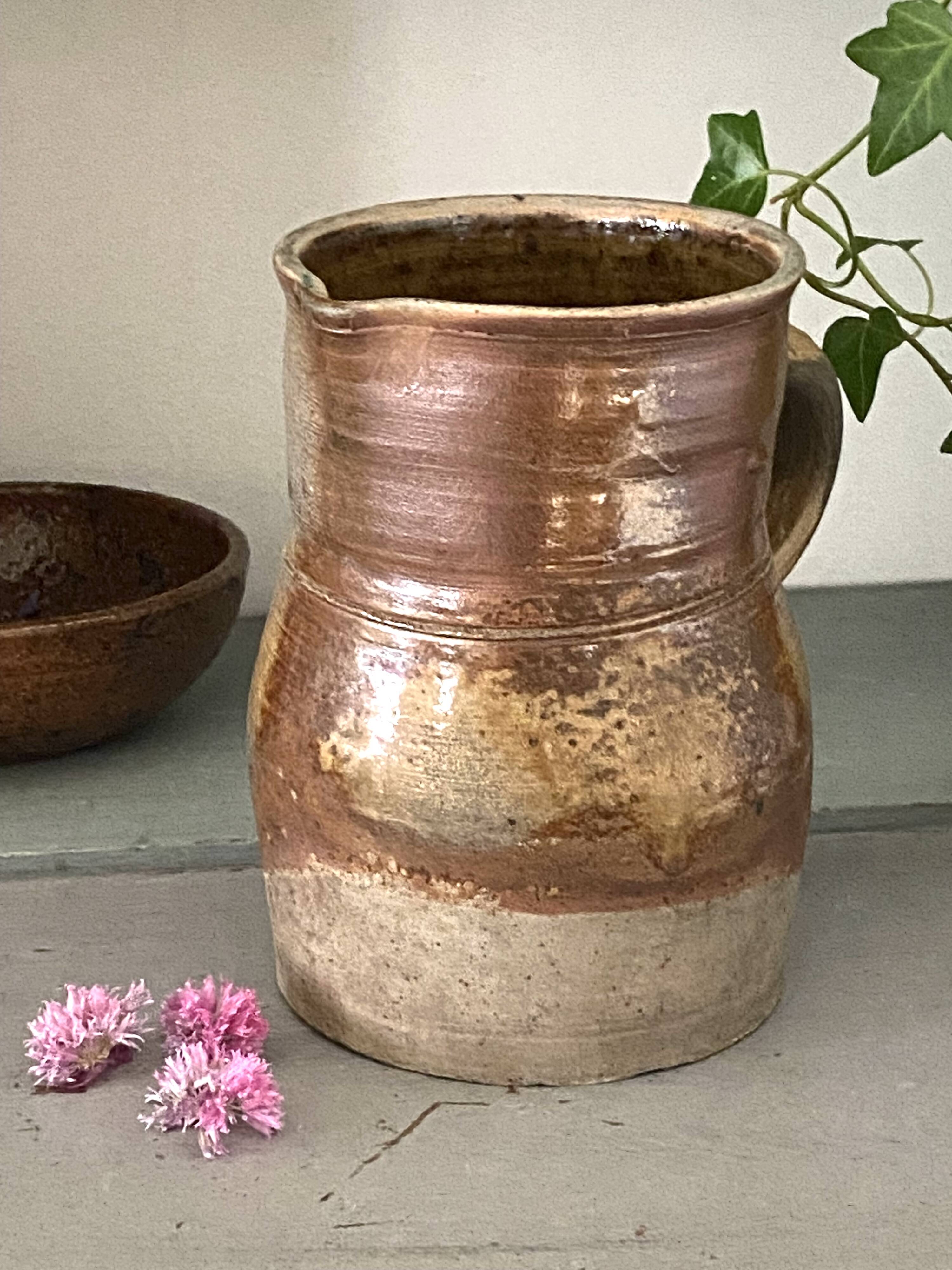 Glazed stoneware jug