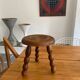 Vintage tripod wooden stool
