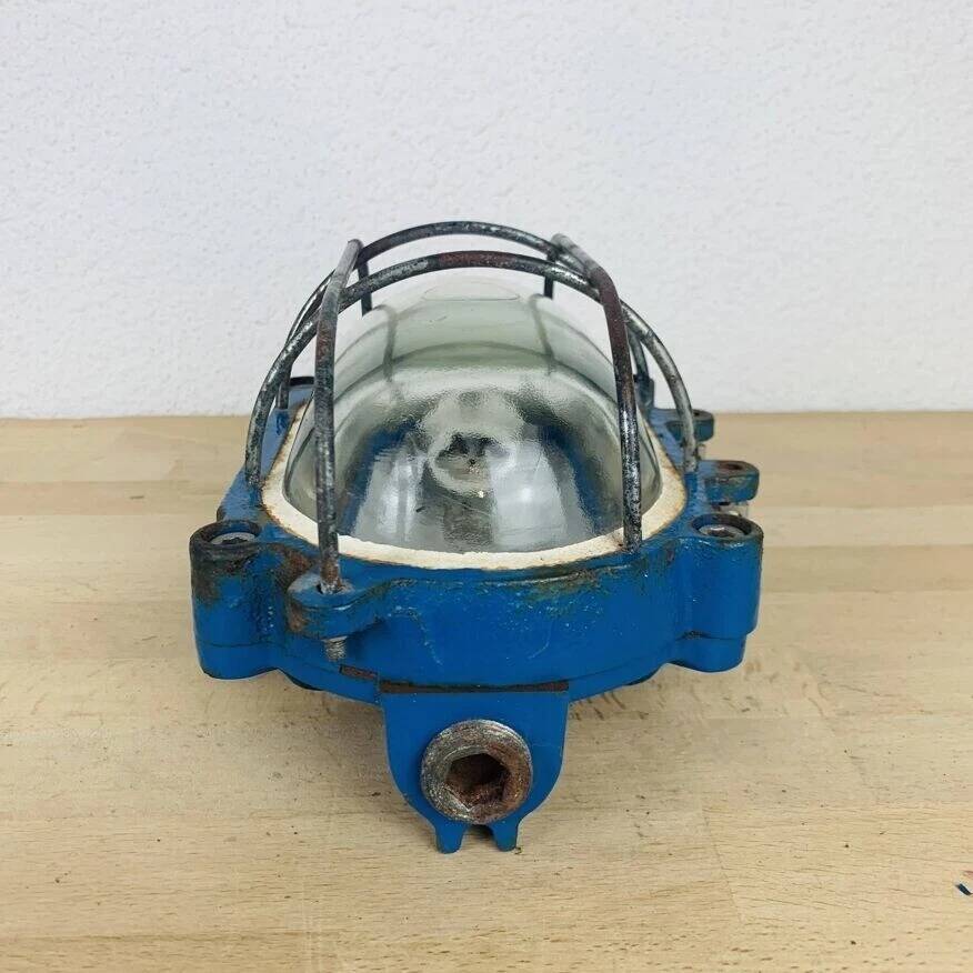 Vintage industrial porthole wall light Mapelec explosion-proof