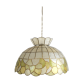 Large hanging in green mother-of-pearl and brass
